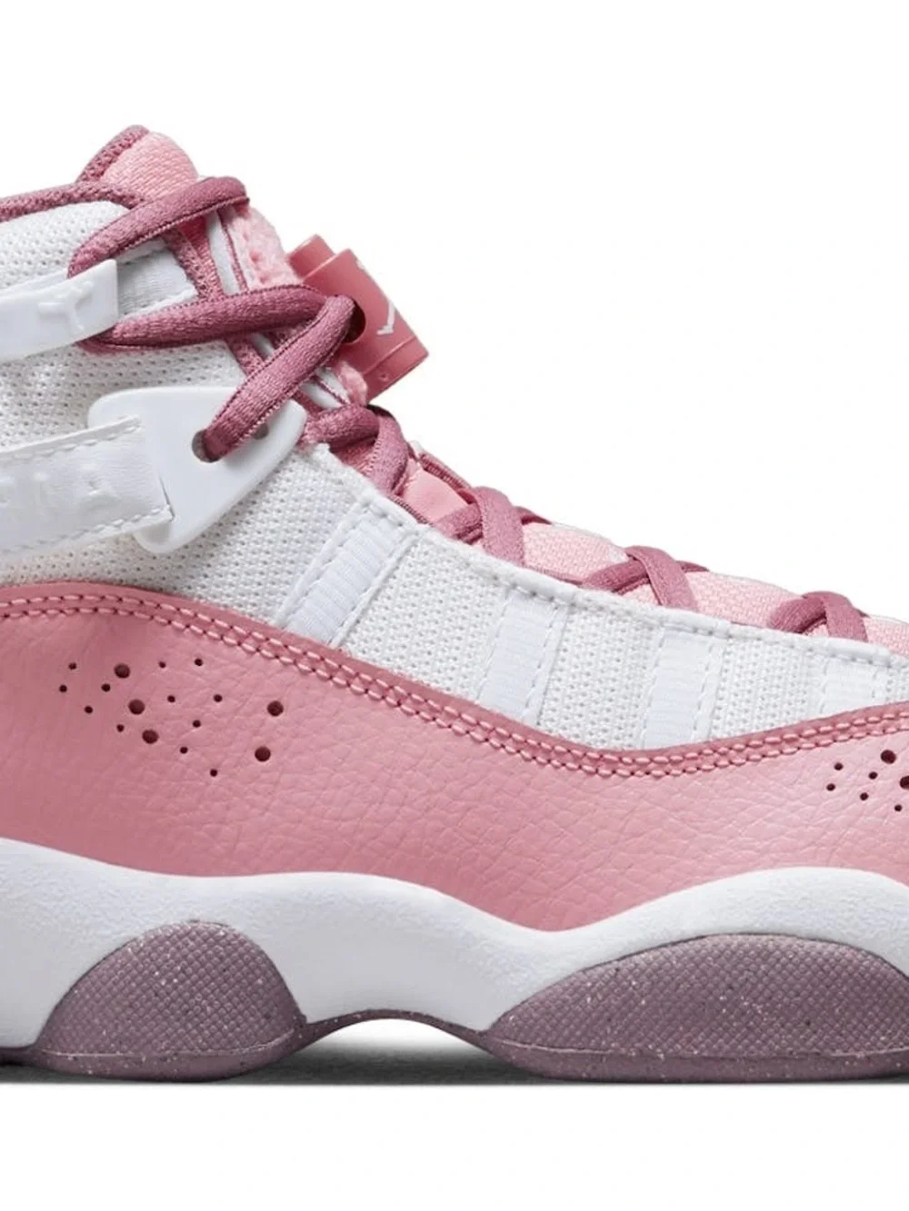 Nike Air Jordan 6 Rings GS Coral Chalk Desert Berry White Size 5Y Girls w/box - Picture 16 of 16